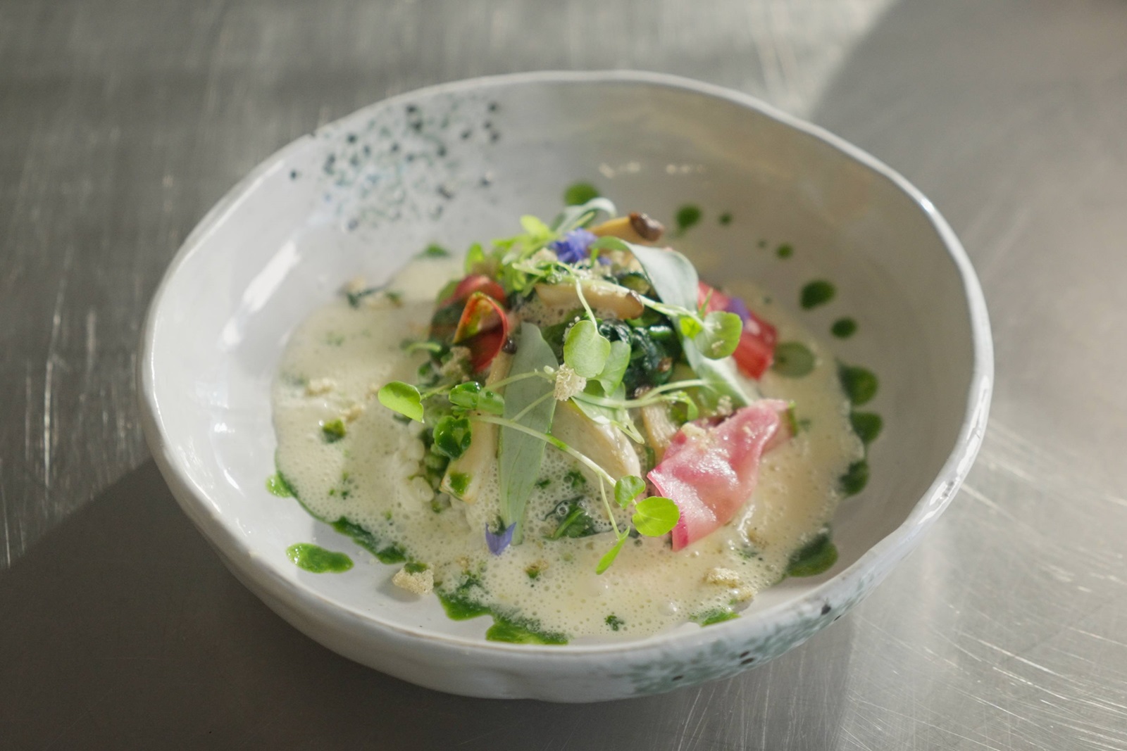 recipe image Cremiges grünes Risotto