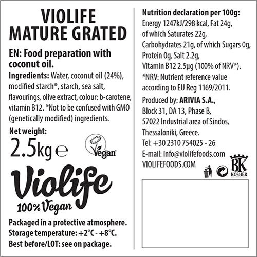 Vegan and dairy free cheese alternative for restaurants