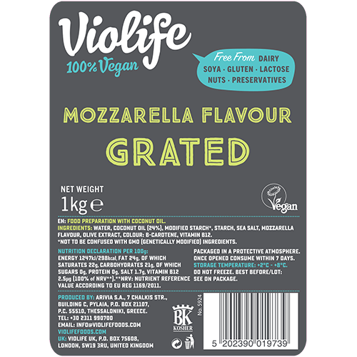 Vegan and dairy free mozzarella cheese alternative for restaurants