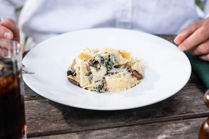 Pasta Mafaldine with Mushrooms