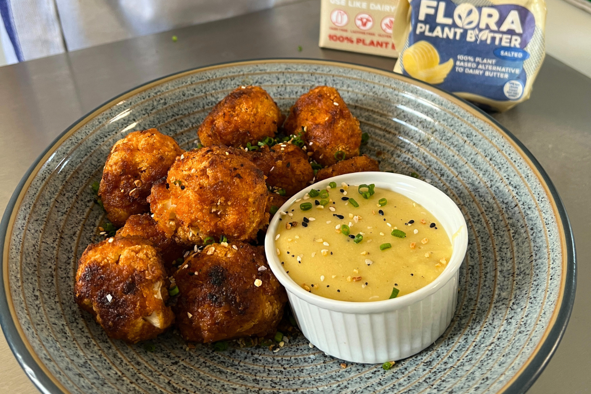 recipe image Cauliflower Buffalo Wings & Hot Cheese Sauce Dip