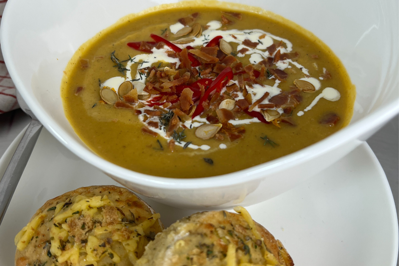 recipe image Spiced Butternut Squash & Carrot Soup