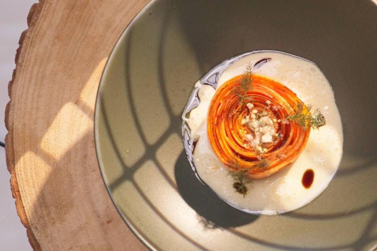 recipe image Confit of Carrot with creamy white balsamic sauce