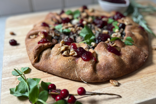 recipe image Festive Mushroom & Cranberry Galette
