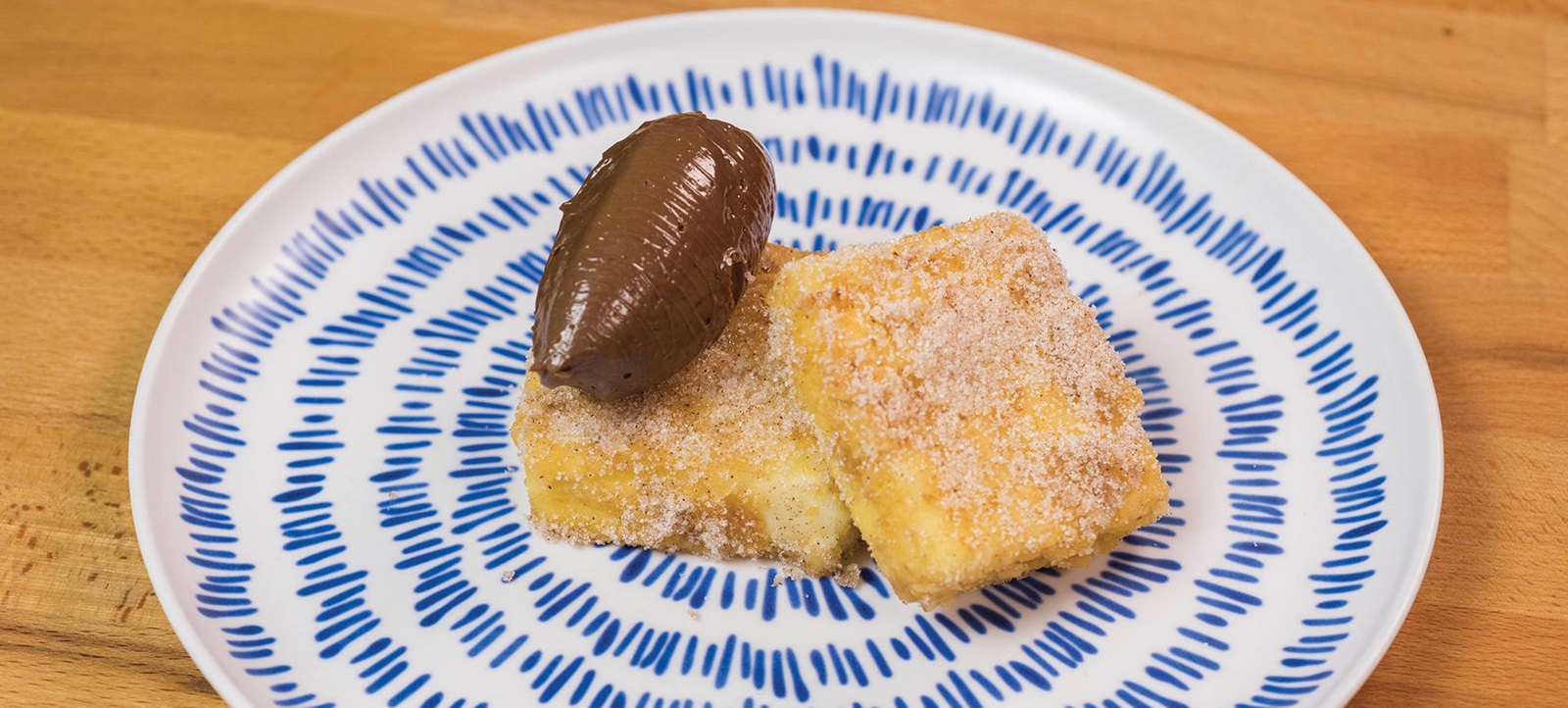 recipe image Leche frita con cremoso de chocolate