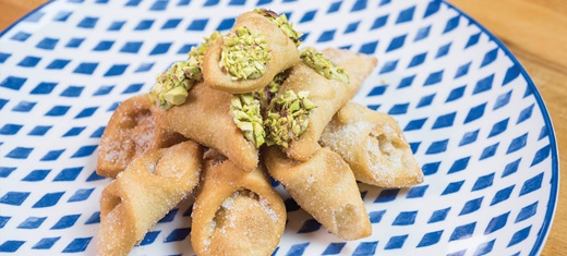 recipe image Pestiños rellenos de crema de pistacho