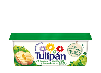 Margarina Tulipán Simplemente Sin aceite de palma tarrina 225 GR
