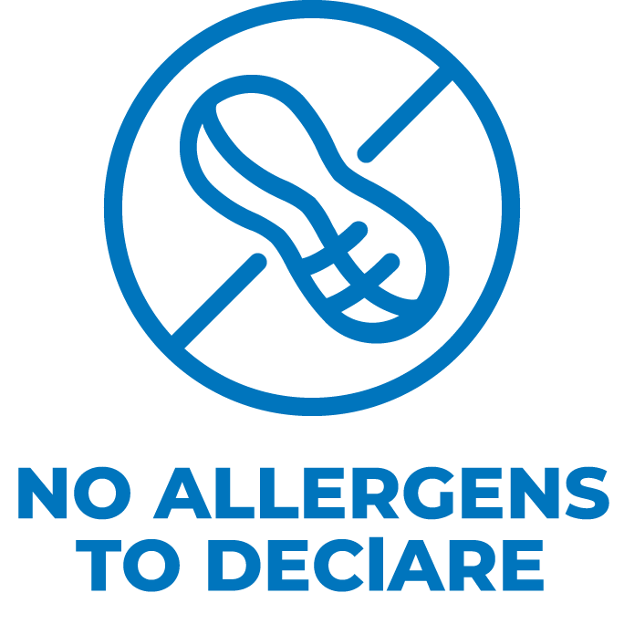 No allergens to declare