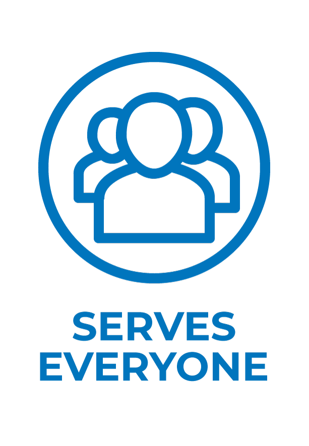 Serves everyone