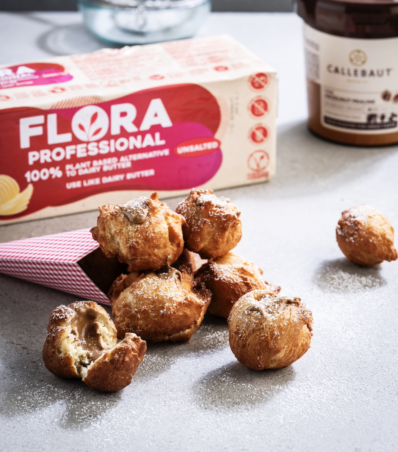 recipe image Vegan oliebollen met hazelnootvulling