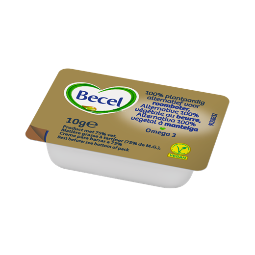 Becel 100% plantaardig alternatief voor roomboter, 75% vet portieverpakkingen 100x10g