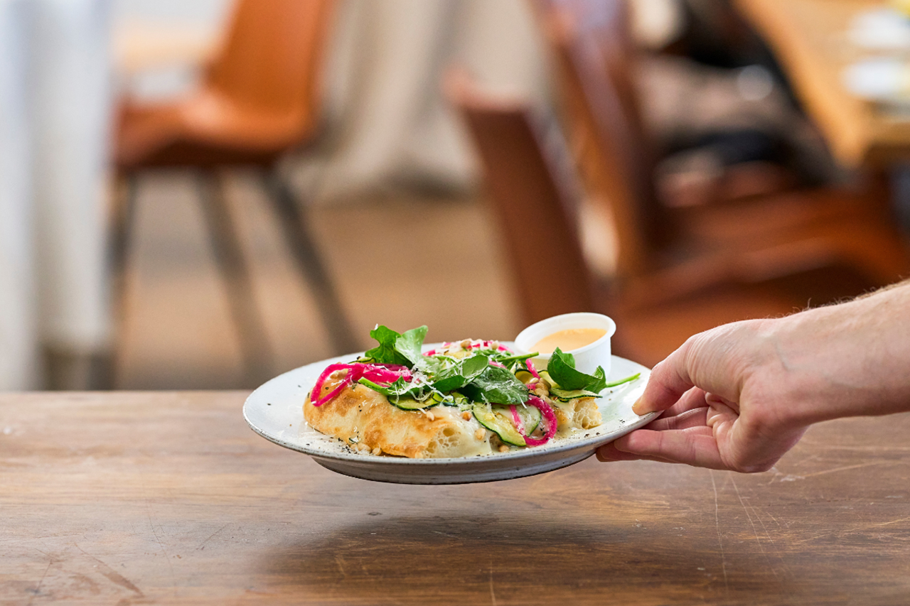 recipe image Creamy Courgette & Spinazie Witte Pizza
